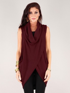 Dámské Pulovr Toonzshop Amala Sleeveless Thin Pullover Wine | 5167QFUTV