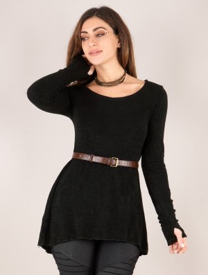 Dámské Pulovr Toonzshop Bohemian Tunic Pullover Černé | 3607CRFJB