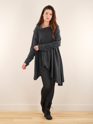Dámské Pulovr Toonzshop Inika Poncho Pullover Tmavě Šedé | 3592XSVPO