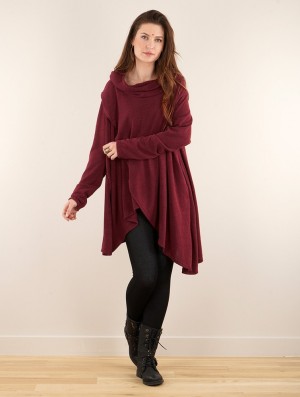 Dámské Pulovr Toonzshop Inika Poncho Pullover Wine | 3192IZQWS