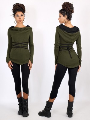 Dámské Pulovr Toonzshop Käliskä Pullover Zelene Černé | 2356YEHKJ