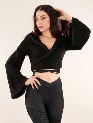 Dámské Pulovr Toonzshop Luna Moth Wrap-over Pullover Bolero Černé | 3802EXHMW
