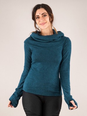 Dámské Pulovr Toonzshop Sadiva Hooded Pullover Teal | 0934VTLEW