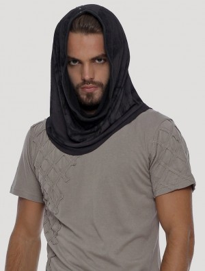 Dámské Scarves & Snoods Toonzshop Marble Hooded Neck Warmer Černé | 2497HULJX