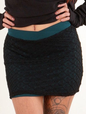 Dámské Sukně Toonzshop Ayüuki Crochet Mini Skirt Černé Blankyt | 2817OFCVP