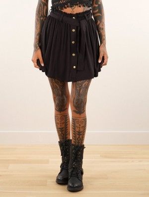 Dámské Sukně Toonzshop Elimai Mini Skater Skirt Černé | 5830EVOFL