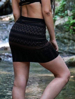 Dámské Sukně Toonzshop Ilmarë Aztec Printed Mini Skirt Černé | 7403FHJWB