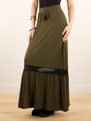 Dámské Sukně Toonzshop Nimue Long Skirt Zelene | 0873PKSOQ
