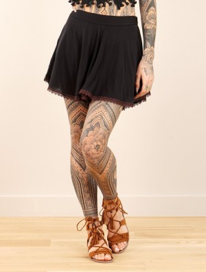 Dámské Sukně Toonzshop Sulawesi Flared Skort Style Skirt Černé | 6184RFQBO