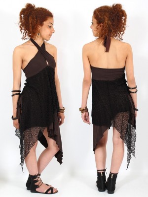 Dámské Sukně Toonzshop Syrada 2in1 Skirt/Tunic Hnědé Černé | 3904ZFNKP