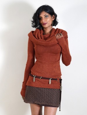 Dámské Svetr Toonzshop Mantra Big Collar Sweater Sienna | 0213GNODA