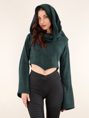 Dámské Svetr Toonzshop Obsidian Flared Sleeve Crop Sweater Tmavě Blankyt | 6432LHVNX