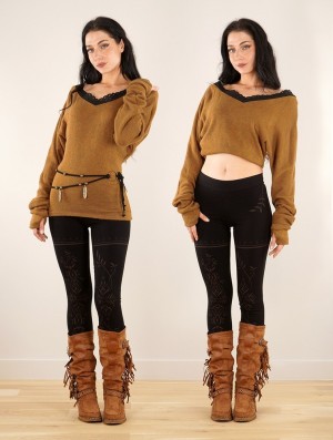 Dámské Svetr Toonzshop Physälis 2in1 Roll-up Sweater Rusty | 6138RXSOT