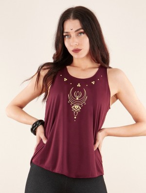 Dámské Tílko Toonzshop Alruwhani Printed Tank Top Zlaté | 3742HVQBL