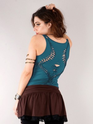 Dámské Tílko Toonzshop Naoko Tank Top Teal | 6378SERAP