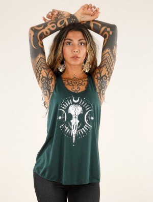 Dámské Tílko Toonzshop Ridaloo Printed Tank Top Stříbrné | 0129BRKLS