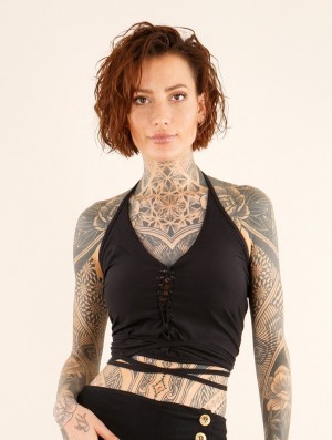 Dámské Topy Toonzshop Afra Crop Top Černé | 1493BLHEI