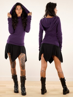 Dámské Topy Toonzshop Chryzz Long Sleeve Top Fialové | 9340XFWMJ