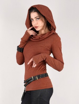 Dámské Topy Toonzshop Chryzz Long Sleeve Top Sienna | 0741OAIWE