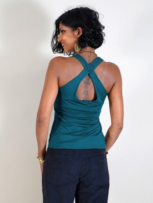 Dámské Topy Toonzshop Eneko Sleeveless Top Teal | 1483HPLEN