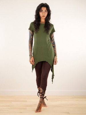 Dámské Topy Toonzshop Himaskhalan Tunic Zelene | 3068OKSCT