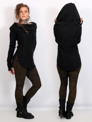 Dámské Topy Toonzshop Hookäa Long Sleeve Top Černé | 9471WHOEU