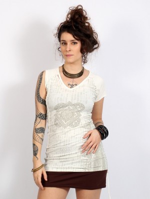 Dámské Topy Toonzshop Jaya Tunic Top Offwhite | 7369SGMXP