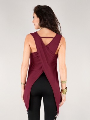 Dámské Topy Toonzshop Keiko Sleeveless Top Wine | 2518AQYCF