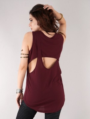 Dámské Topy Toonzshop Leigha Loose Sleeveless Top Wine | 4063XKLQT
