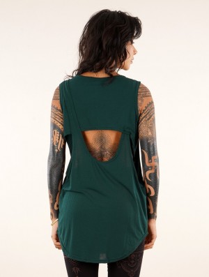 Dámské Topy Toonzshop Leigha Loose Sleeveless Top Peacock teal | 7305CGYRW