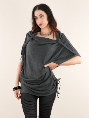 Dámské Topy Toonzshop Mandlu Tunic Top Šedé | 6817SRJIY
