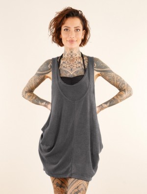 Dámské Topy Toonzshop Palani Sleeveless Tunic Tmavě Šedé | 5923AGIHC