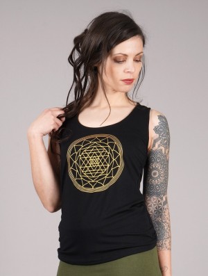 Dámské Topy Toonzshop Sacred Geometry Top Černé | 8423JEMQX