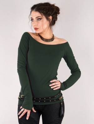 Dámské Topy Toonzshop Saädiya Long Sleeve Top Zelene | 8395UMSWT