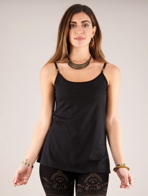 Dámské Topy Toonzshop Ullinn Shoulder Strap Top Černé | 6297FRLUK