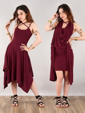 Dámské Šaty Toonzshop Amethyst Short Dress Wine | 2710XVDTL