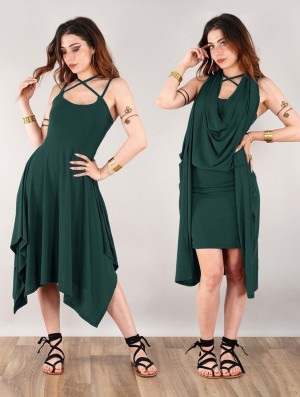 Dámské Šaty Toonzshop Amethyst Short Dress Peacock teal | 0865YNRIG