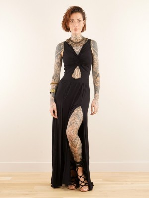 Dámské Šaty Toonzshop Andreas Long Split Strappy Dress Černé | 7935VMZWA