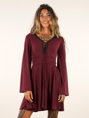Dámské Šaty Toonzshop Bohemian Dress "Orphée" Wine | 8647PXDTN