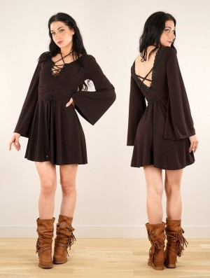 Dámské Šaty Toonzshop Bohemian Dress "Orphée" Hnědé | 4582ZTHMP
