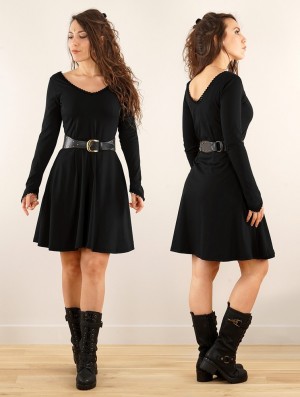 Dámské Šaty Toonzshop Bohemian Dress "Proserpine" Černé | 9503ELVUO