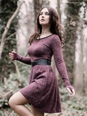 Dámské Šaty Toonzshop Bohemian Sweater Dress Wine | 0942EXNCH