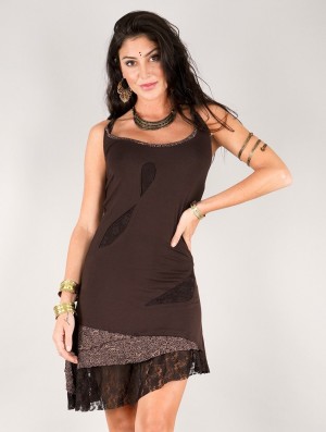 Dámské Šaty Toonzshop Dress "Tarmy" Hnědé | 6305EKCMF