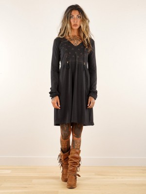 Dámské Šaty Toonzshop Eireen Long Sleeve Dress Černé | 8596SMIQK