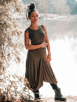 Dámské Šaty Toonzshop Ezra Sleeveless Long Dress Zelene | 0263EHPWF