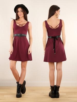 Dámské Šaty Toonzshop Full Moon Reversible Dress Wine | 6837DELJW