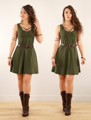 Dámské Šaty Toonzshop Full Moon Reversible Dress Zelene | 8259CNSAG
