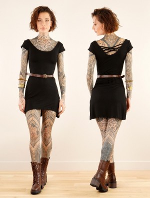 Dámské Šaty Toonzshop Layläa Short Sleeve Dress Černé | 8540KEJRG