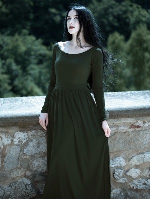 Dámské Šaty Toonzshop Lotus Artanis Long Sleeve Long Dress Dress Zelene | 4250XLFAK
