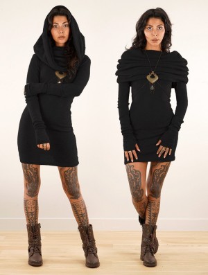 Dámské Šaty Toonzshop Mantra Sweater Dress Černé | 5063HKEOP